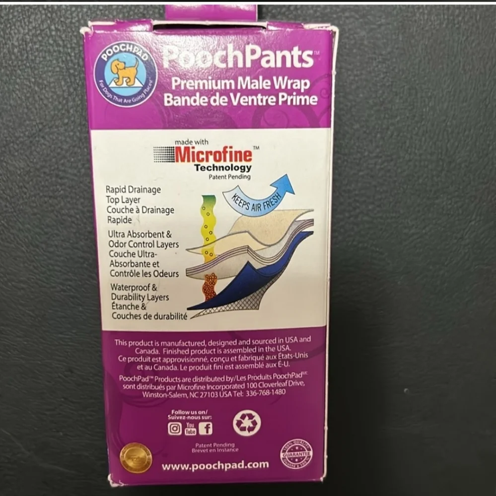 New S Pooch Pants Dog Premium Male Wrap size small